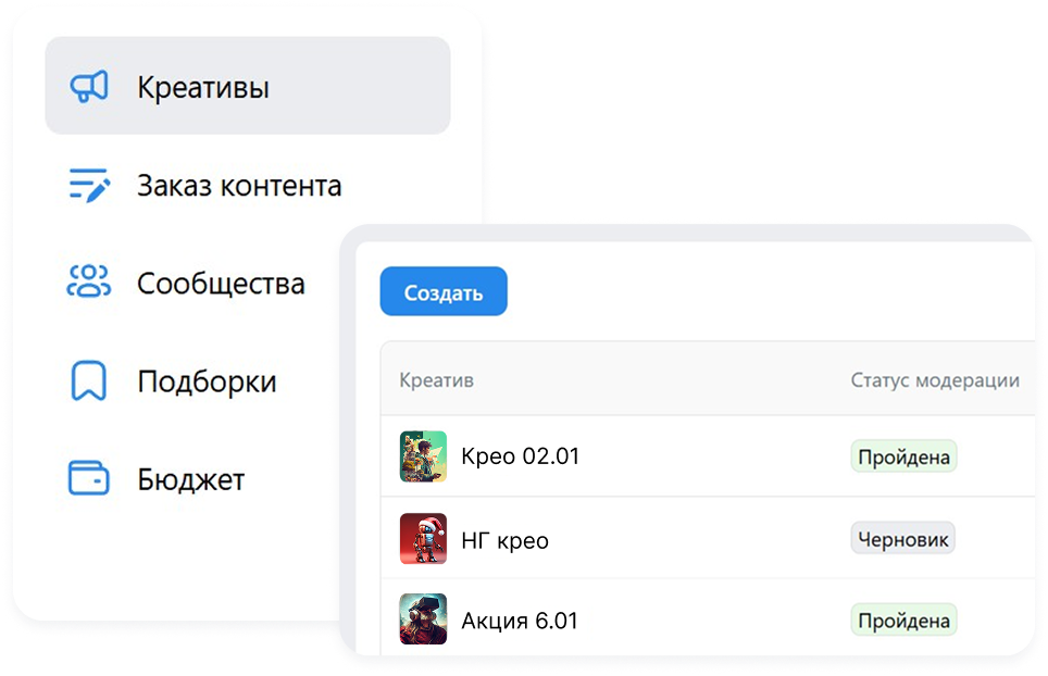 VK AdBlogger in the eProfit.me dashboard